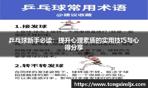 乒乓球新手必读：提升心理素质的实用技巧与心得分享